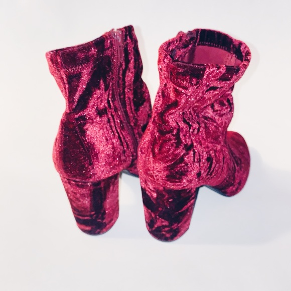 Lane Bryant Velvet Zip Booties - Picture 3 of 6